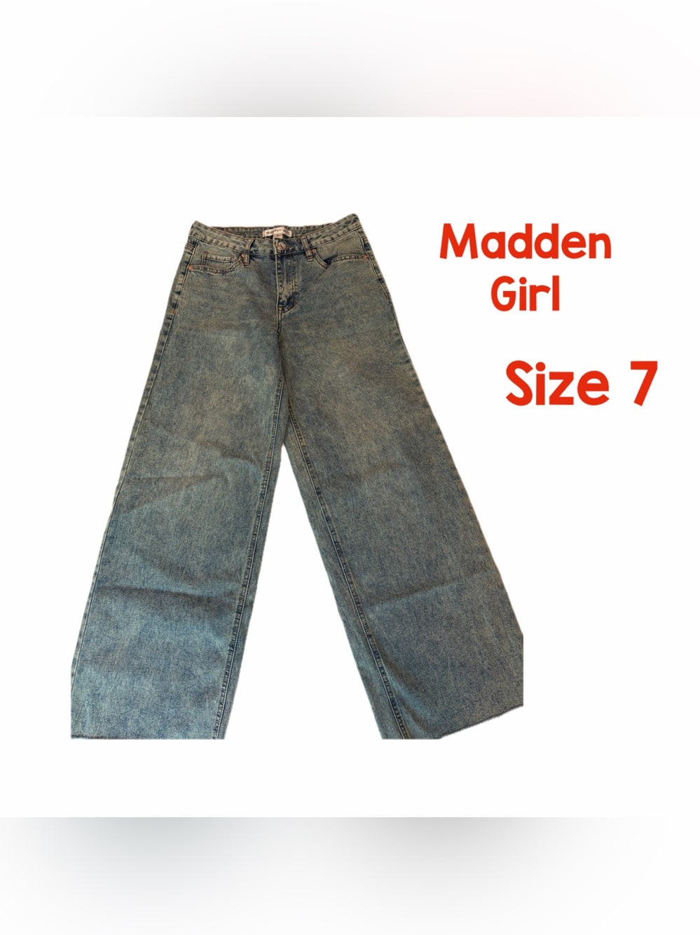 Madden Girl Light Blue Wide-Leg Denim Jeans